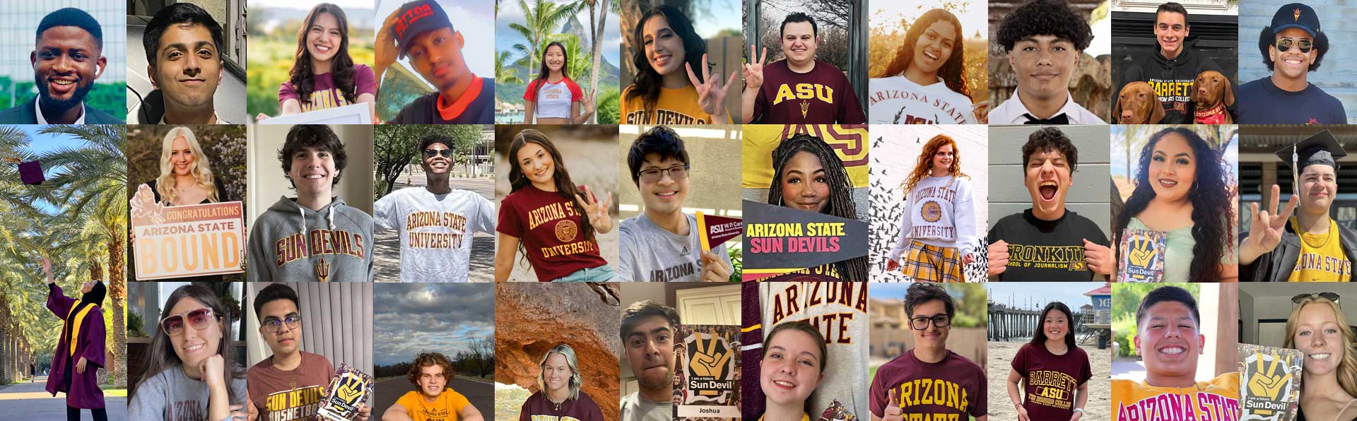 2023 collage of photos of future sun devil students 