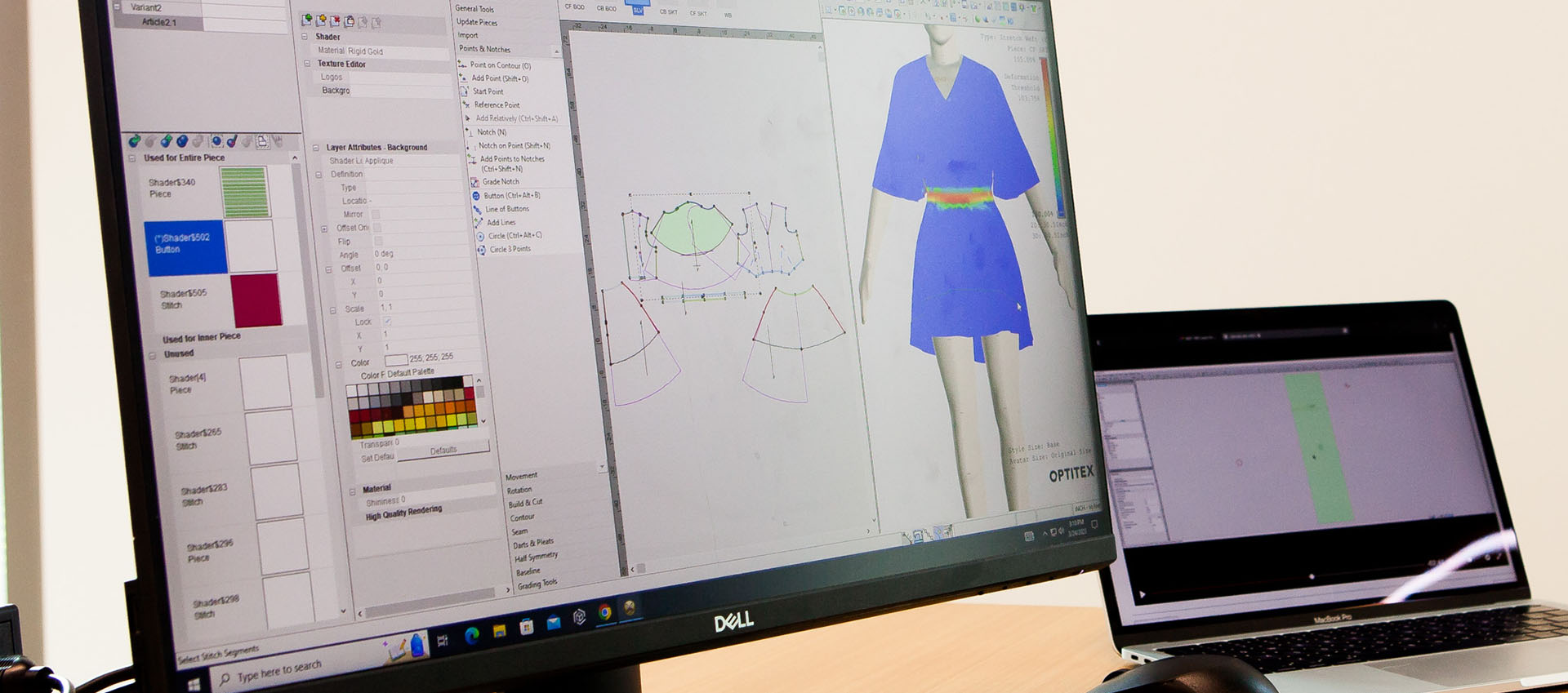 fashion drawings on a computer