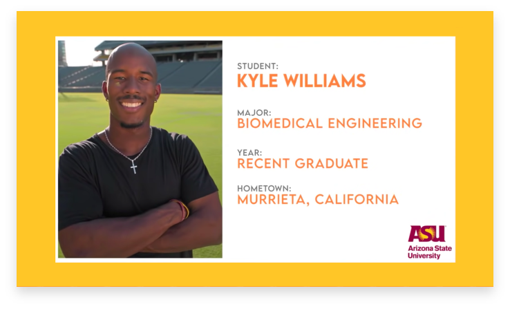Kyle Williams student information card