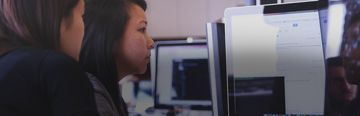 two people using a computer