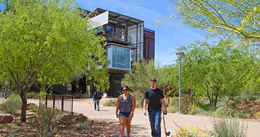 Students walking in Polytechnic campus