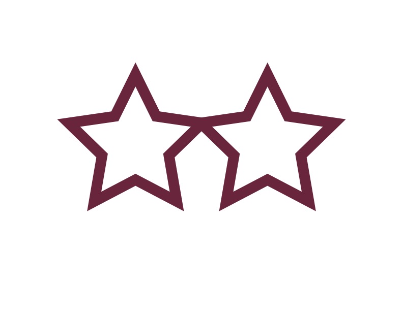 maroon star glasses